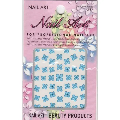 Self-adhesive stickers 3D - blue quatrefoils