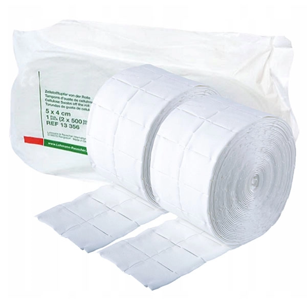 2 X 500 pcs - Cellulose cotton swabs, 40X50mm soft - densely packed rolls