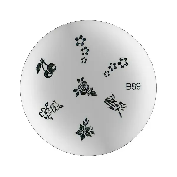Plate for nail art stamping B89