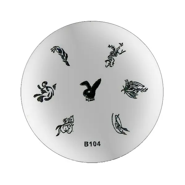 Floral stamping disc - B104