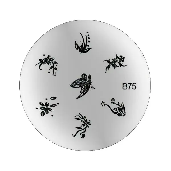 Floral stamping plate B75