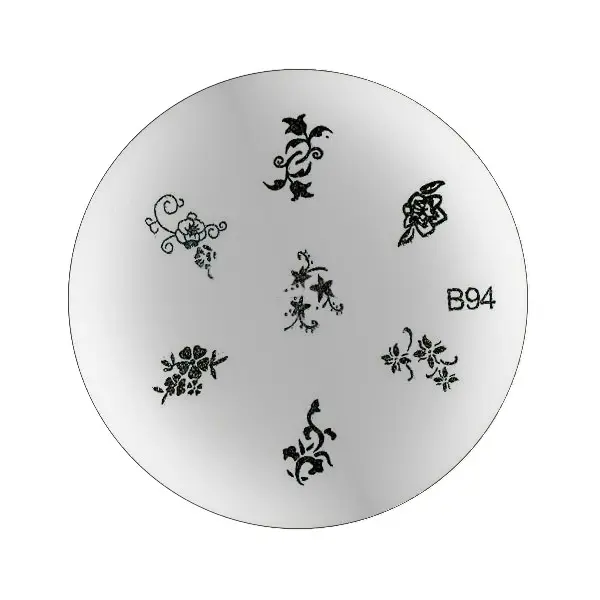 B94 - Nail art floral stamping plate 