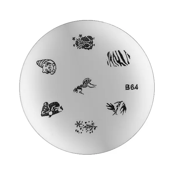 Stamping disc with animals B64