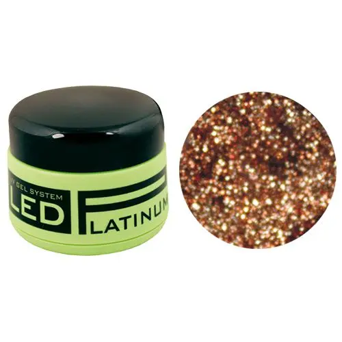 LED UV colour gel 14 - Glitter Bright Copper, 9g