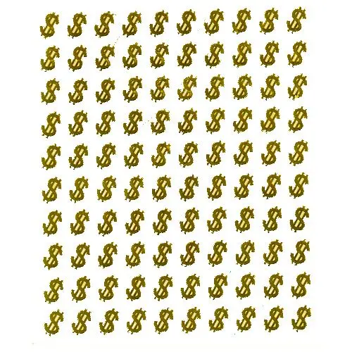 Gold 3D sticker - DOLLAR