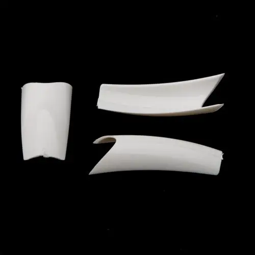 White Nail Tips, 50pcs, No.6 - Ultra Deep Smile, French White