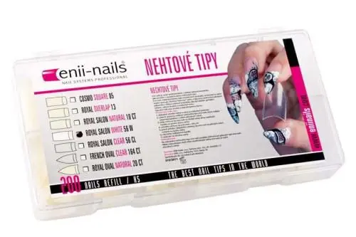200pcs Royal White - nail tips, mix