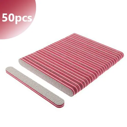 50pcs pack - Inginails Nail file with red double centre, zebra - 80/80