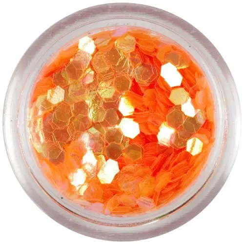 Orange hexagon - aqua elements