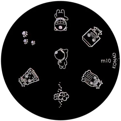 Plate for stamping nail art m10 - various motifs