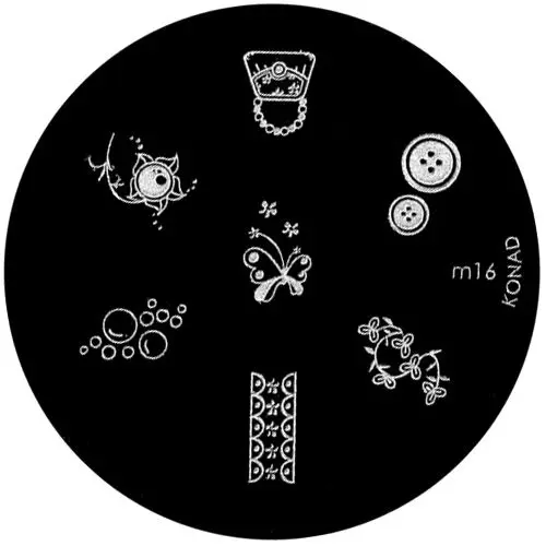 Metal plate for nail stamping, m16