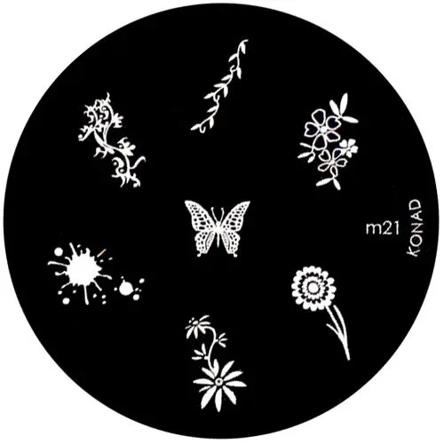 Nail stamping plate m21 - various motifs