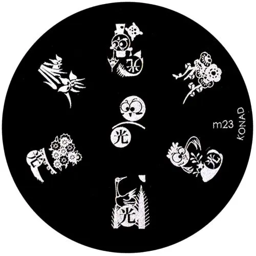 Nail stamping plate m23 - various patterns