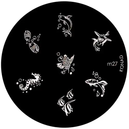 Template for nail stamping m27 - various motifs