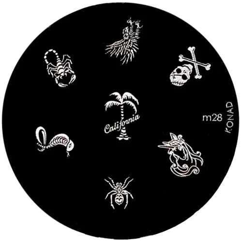 Metal plate designed for stamping nails, m28