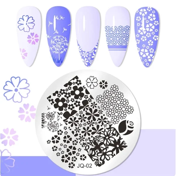 Nail stamping plate m29 - various motifs