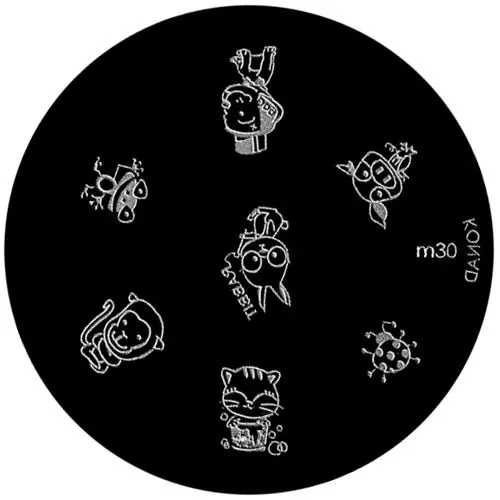 Nail stamping plate m30 - various patterns