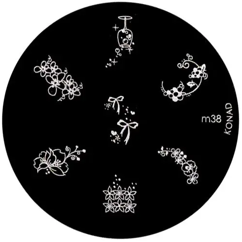 Plate designed for nail stamping m38 - various patterns