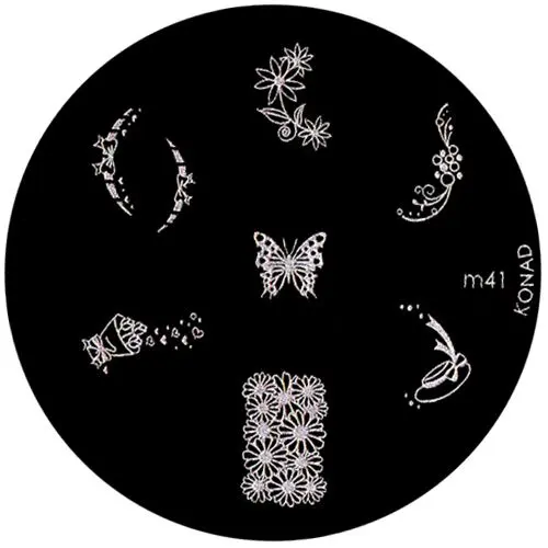 Plate designed for nail stamping m41 - various motifs