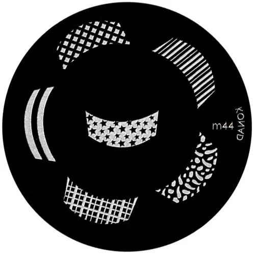 Metal plate for nail art stamping m44