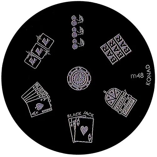 Metal plate for nail art stamping, m48
