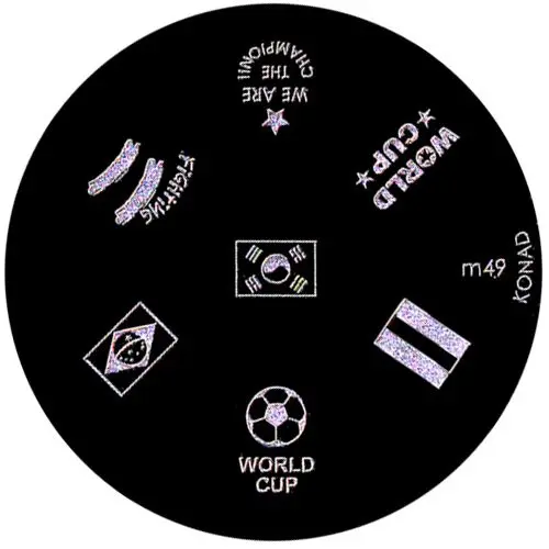 Nail stamping plate m49 - various motifs