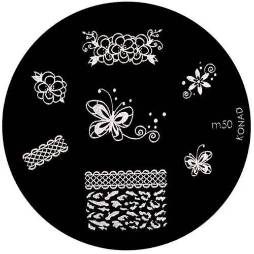 Nail stamping plate m50 - various shapes