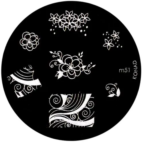 Template for nail stamping m51 - various patterns
