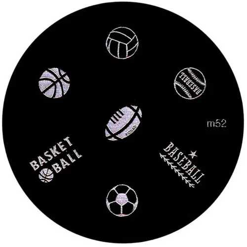 Metal plate for nail art stamping, m52