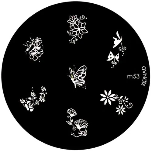 Nail stamping plate m53 - various motifs