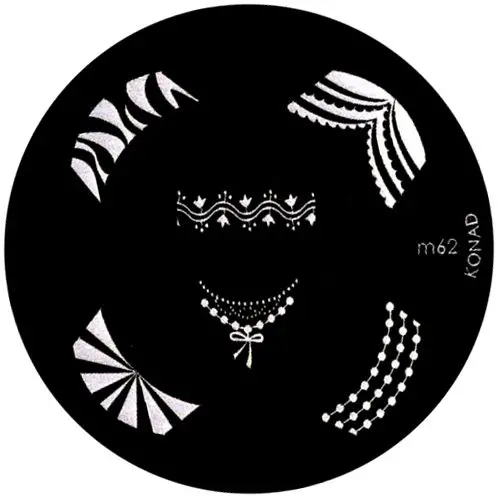 Nail stamping plate m62 - various shapes