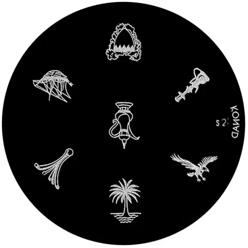 Metal plate for nail art stamping, S2