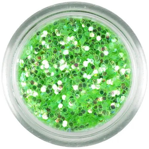Light green nail art hexagon, 1mm