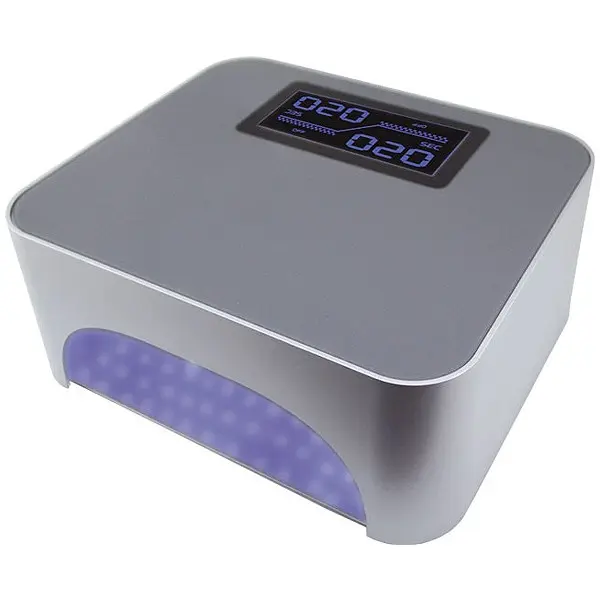 LED lamp EQ 36W - silver with LCD display, sensor, timer