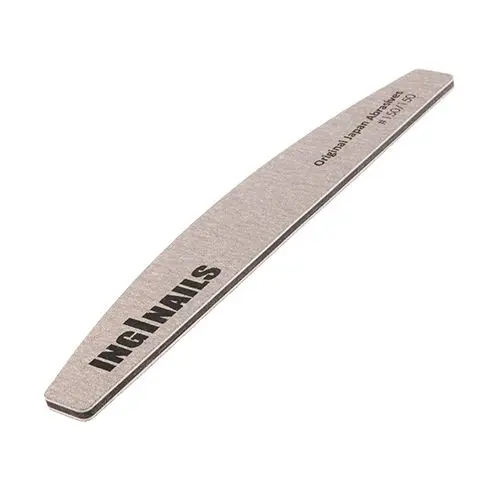 Inginails Nail file zebra with red centre - half moon, 150/150