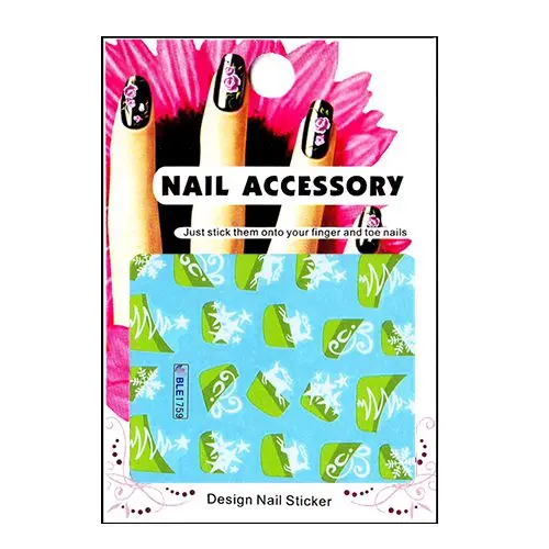 Green water decals with Christmas motif