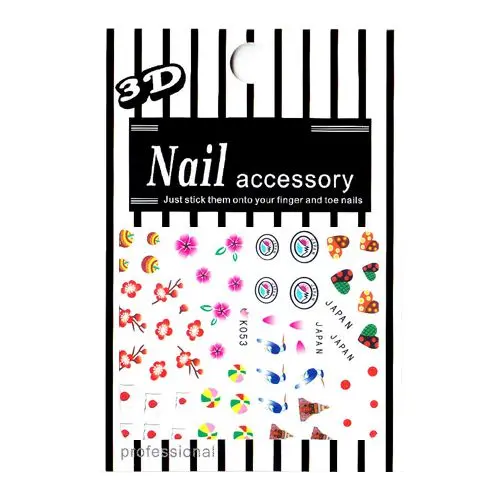 Nail art sticker 3D - Japanese symbols