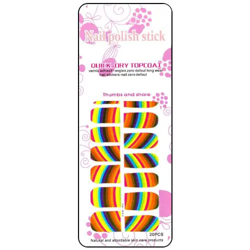 Decorative nail art stickers - rainbow