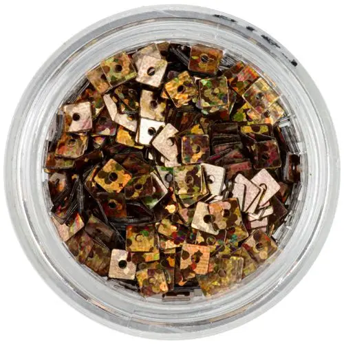 Hologram Squares with Hole - Copper