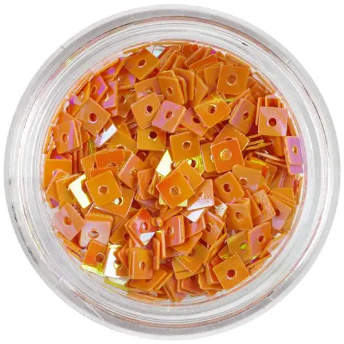 Orange Square - Nail Art Decoration with Hole