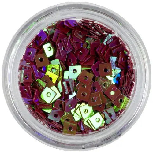 Decorative Squares with Hole - Burgundy