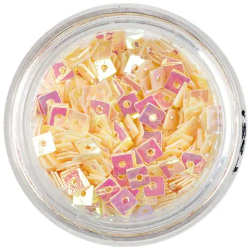 Nail Decoration - Peach Squares with Hole