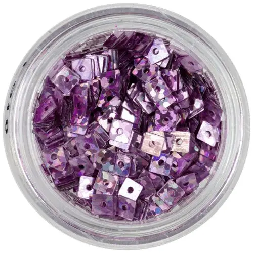 Hologram Squares with Hole - Pink Purple