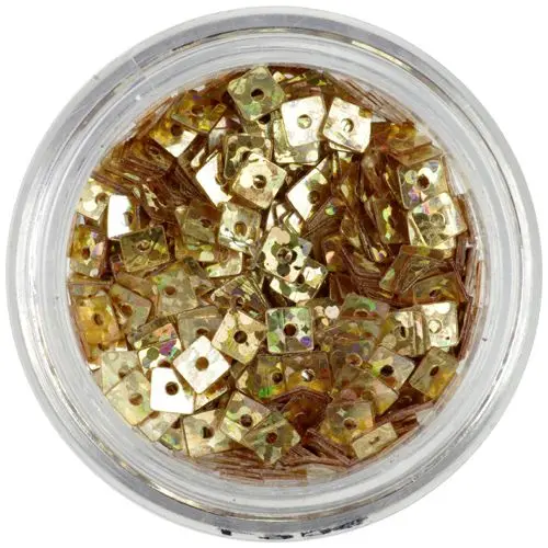 Hologram Squares with Hole - Golden