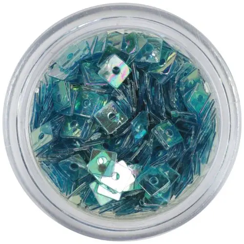 Turquoise Square with Hole - Transparent