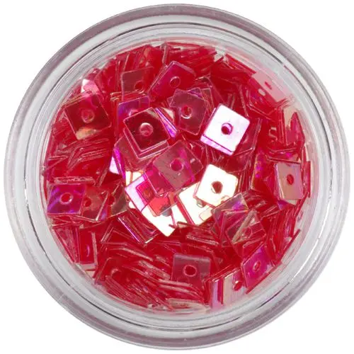 Nail Decoration - Light Red Squares with Hole