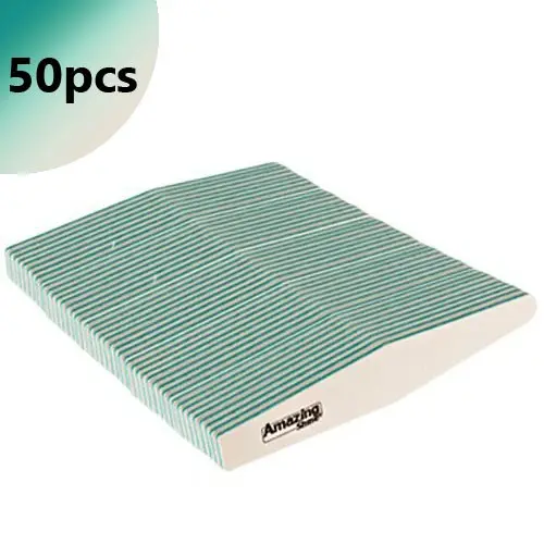 50pcs - Nail file - Profi Speedy Diamond, white with green centre 180/180