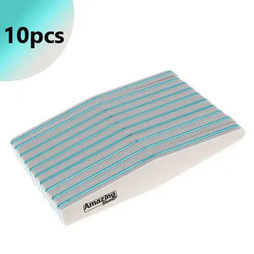 10pcs - Nail file Profi Sponge Diamond zebra - 100/180, green centre