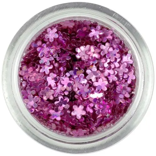 Small flower confetti – old pink, hologram
