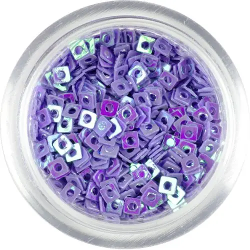 Small Nail Dcoration - Light Purple Squares with Hole